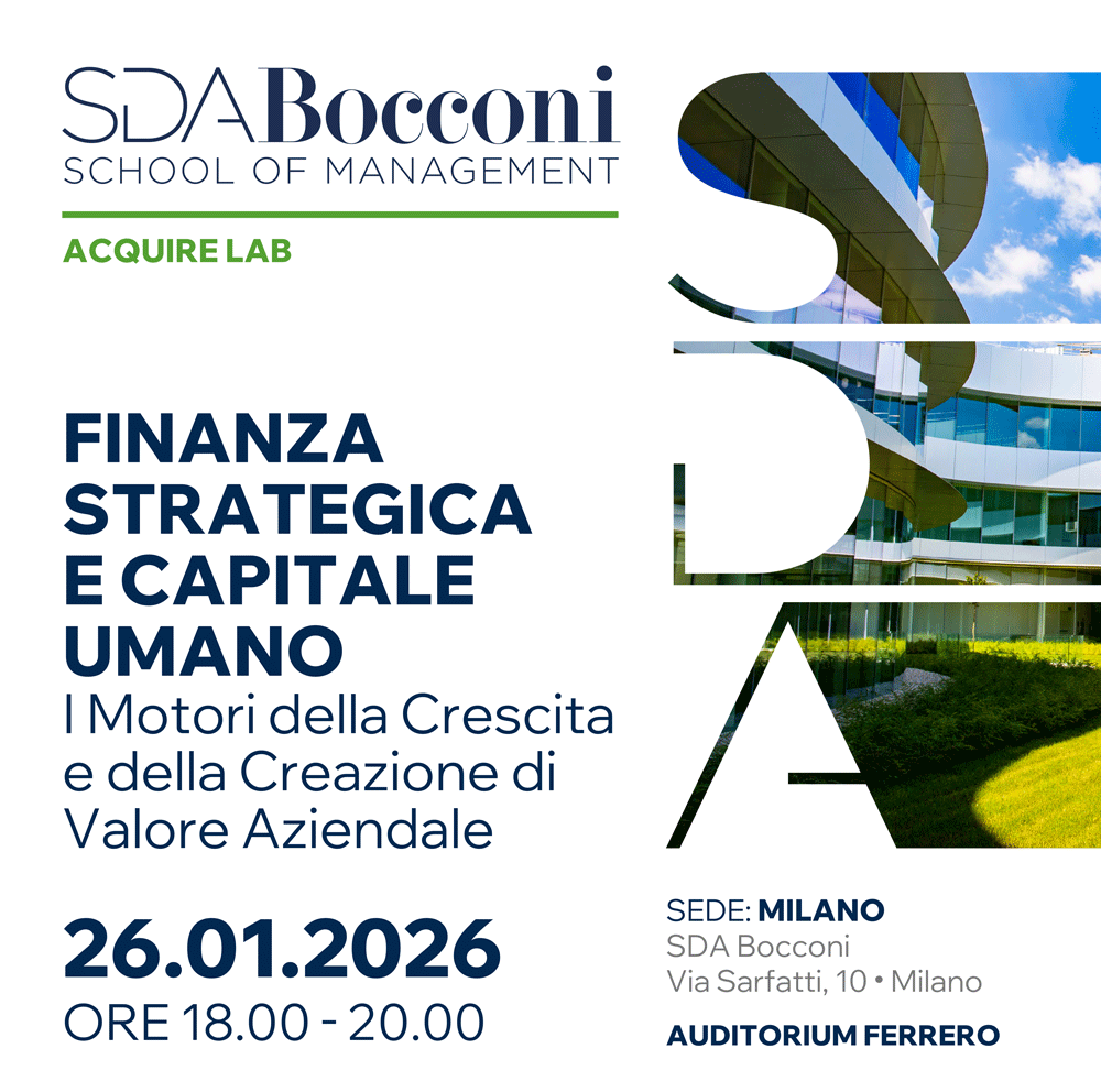 Legor tra le Hidden Gems protagoniste dell’evento “FINANZA STRATEGICA E CAPITALE UMANO” di SDA Bocconi – Acquire Lab